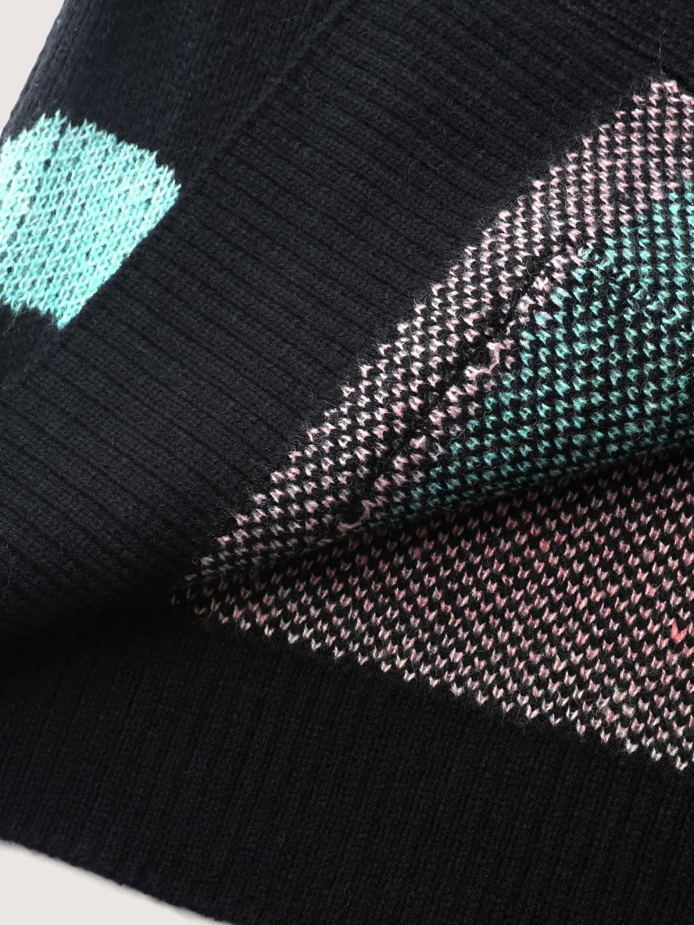 Floral Jacquard Print Color Gradient Knit Cardigan