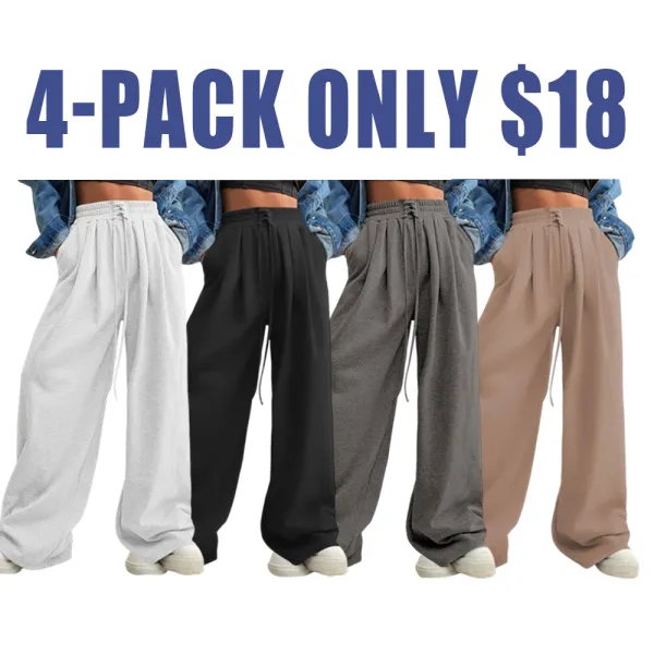 Women’s Wide Leg Drawstring Sweatpants with Pockets
