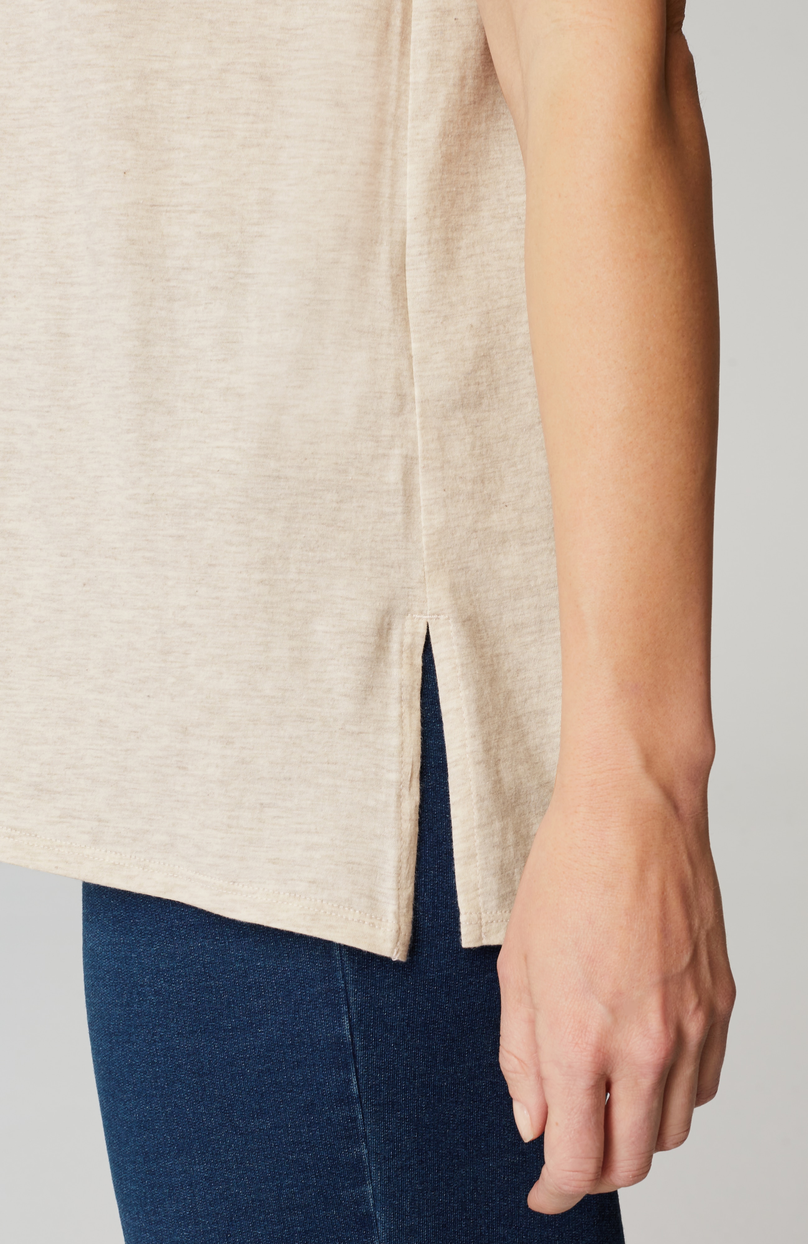 pure jill side-slit elliptical tee