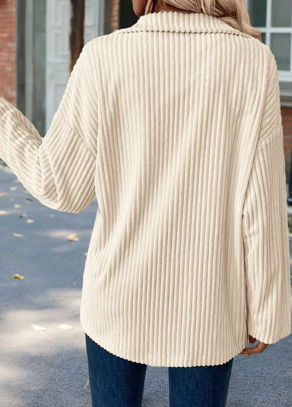Beige Tummy Coverage Long Sleeve Shirt