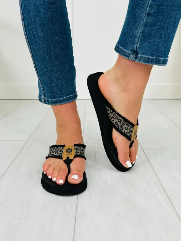Spotted Sass Flip Flops in Black