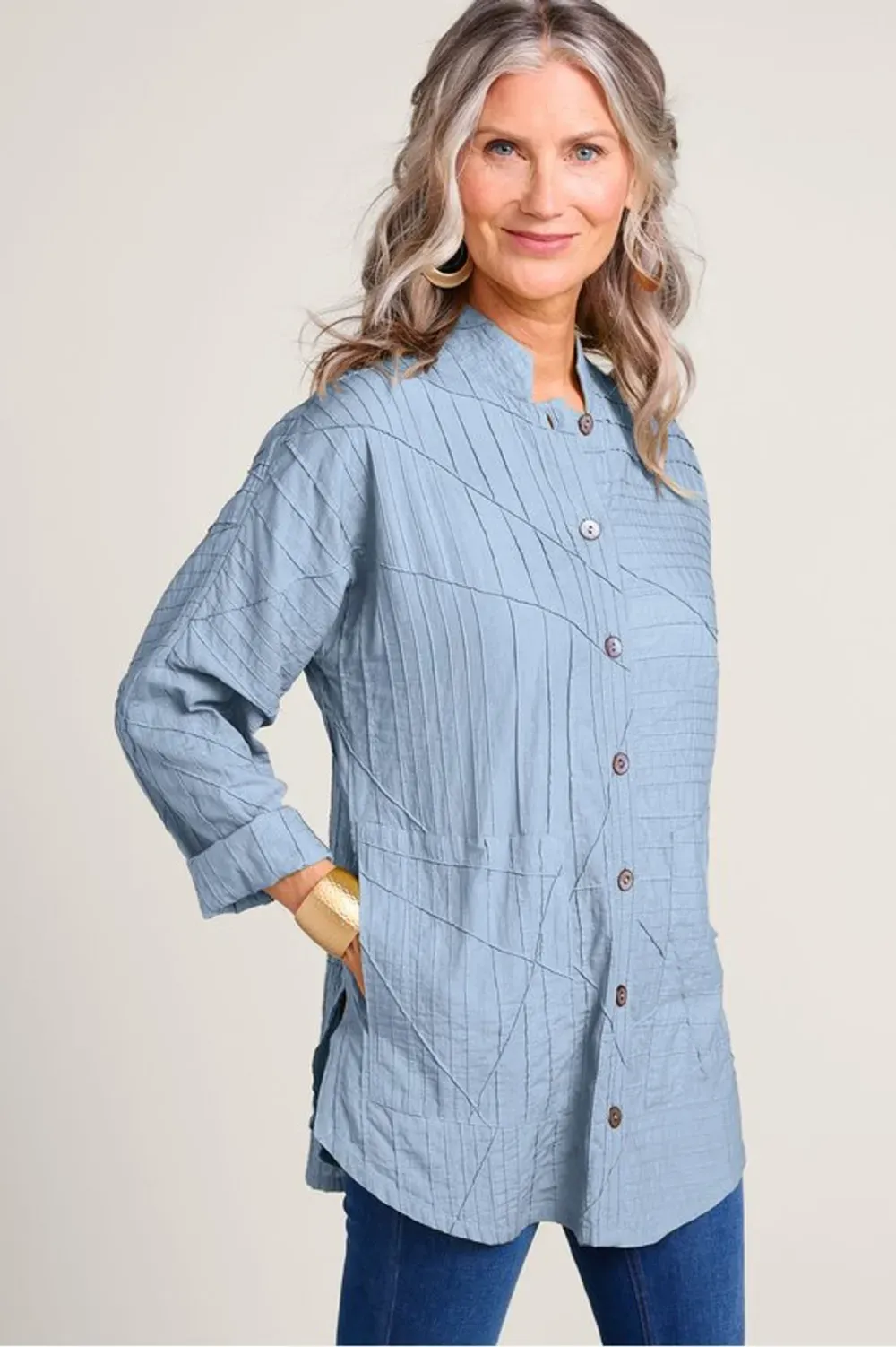 Studio Abstract Long Sleeve Big Shirt