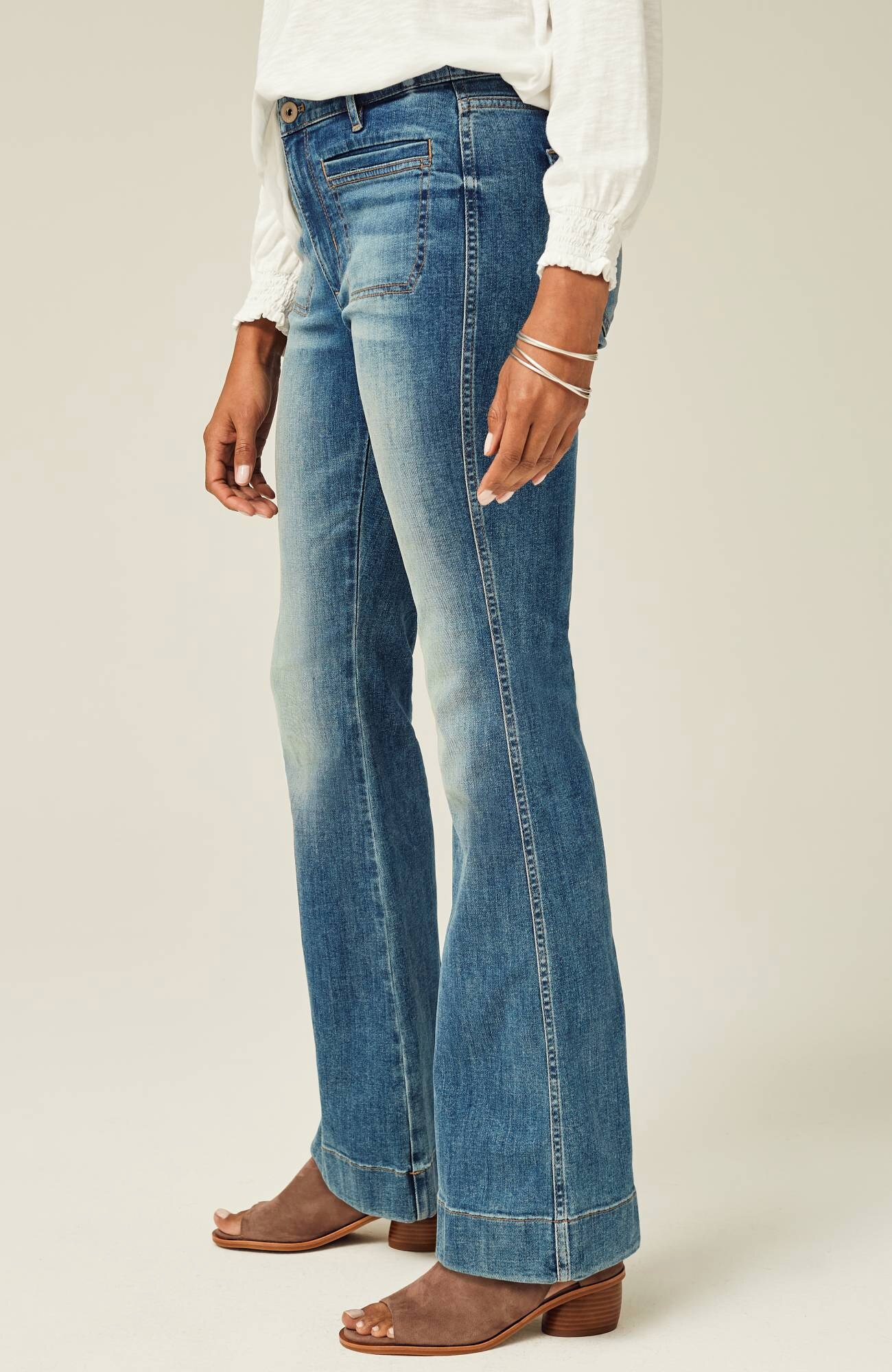 high-rise flare jeans