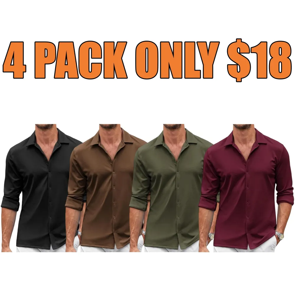 Fall Outfits Men's Shirt Wrinkle Free Dress Shirt