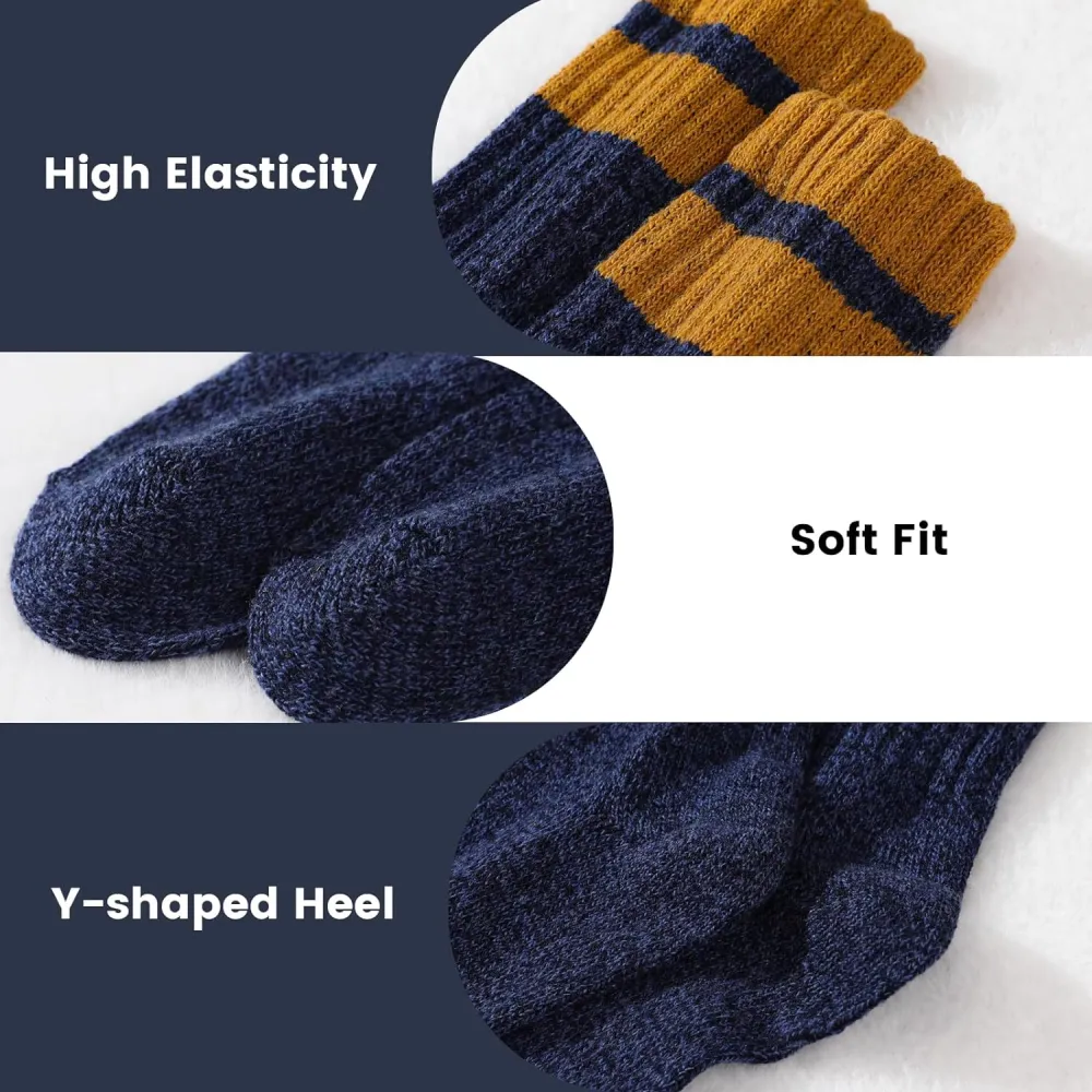 Clothirily Wool Socks- Thick Soft Wool Socks for Women, Vintage Warm Womens Wool Socks, Winter Warm Boot Socks for Women Men