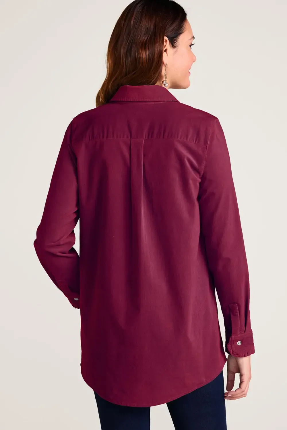 Stretch Cord Long Sleeve Big Shirt