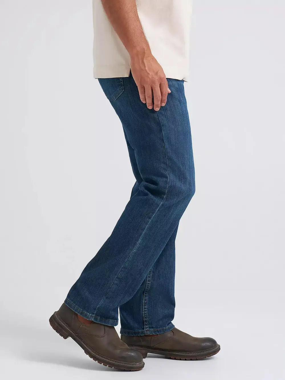 WRANGLER FIVE STAR PREMIUM DENIM FLEX FOR COMFORT REGULAR FIT JEAN IN DARK STONEWASH