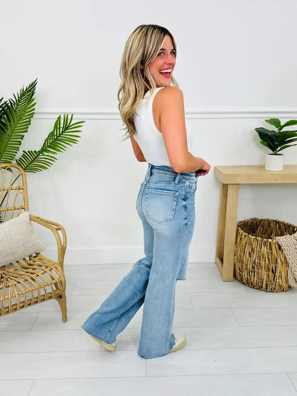 The Bee's Knees Tummy Control Wide Leg Jeans
