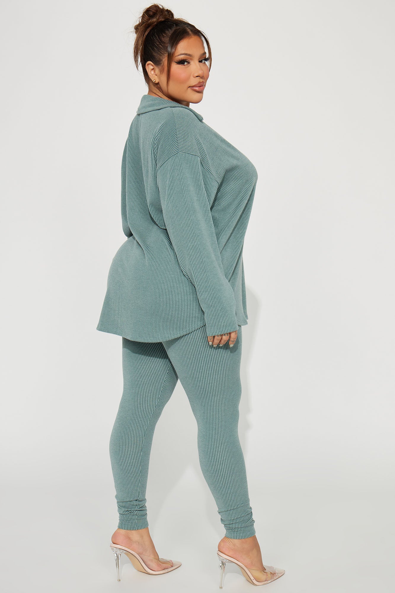 Maddie Ribbed Legging Set - Sage