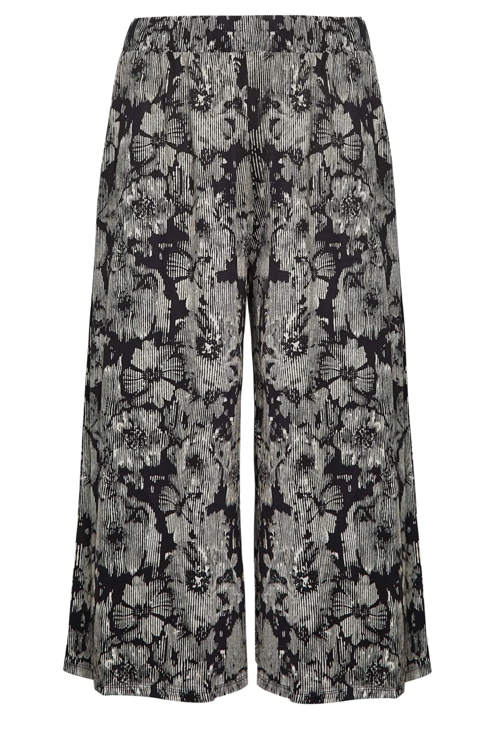 YOURS Curve Black Stretch Jersey Culottes