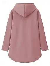 Women's Daily Hoodie Long Sleeve Hooded Graphic Letter Drawstring Print Casual Daily Black Pink Blue Fall Loose Fit