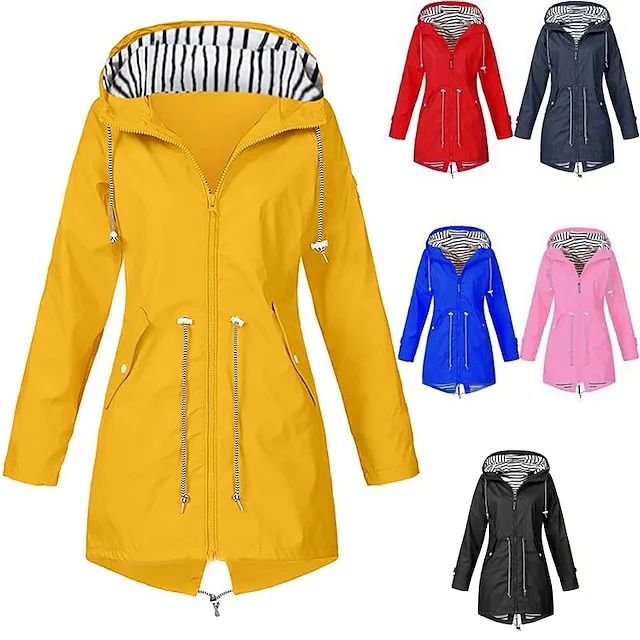 Women's Raincoats Windbreaker Rain Jacket