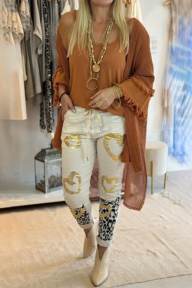 Women's Pattern Tank Top Pants 3-Piece Set Pants