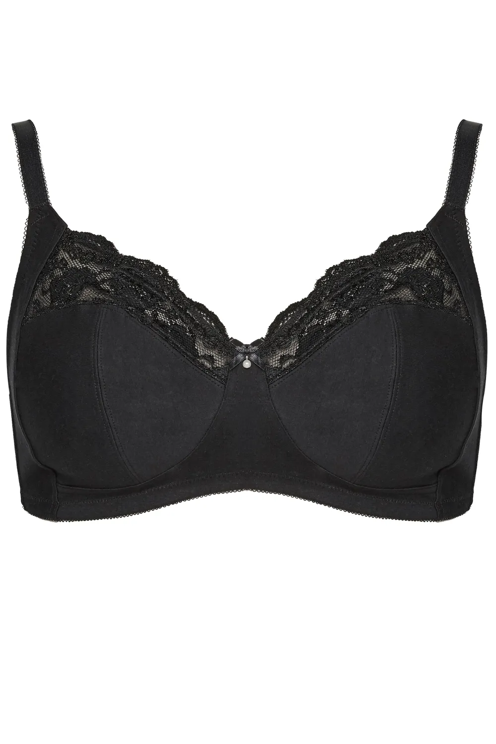 YOURS 2 PACK Black & White Non-Padded Non-Wired Full Cup Bras