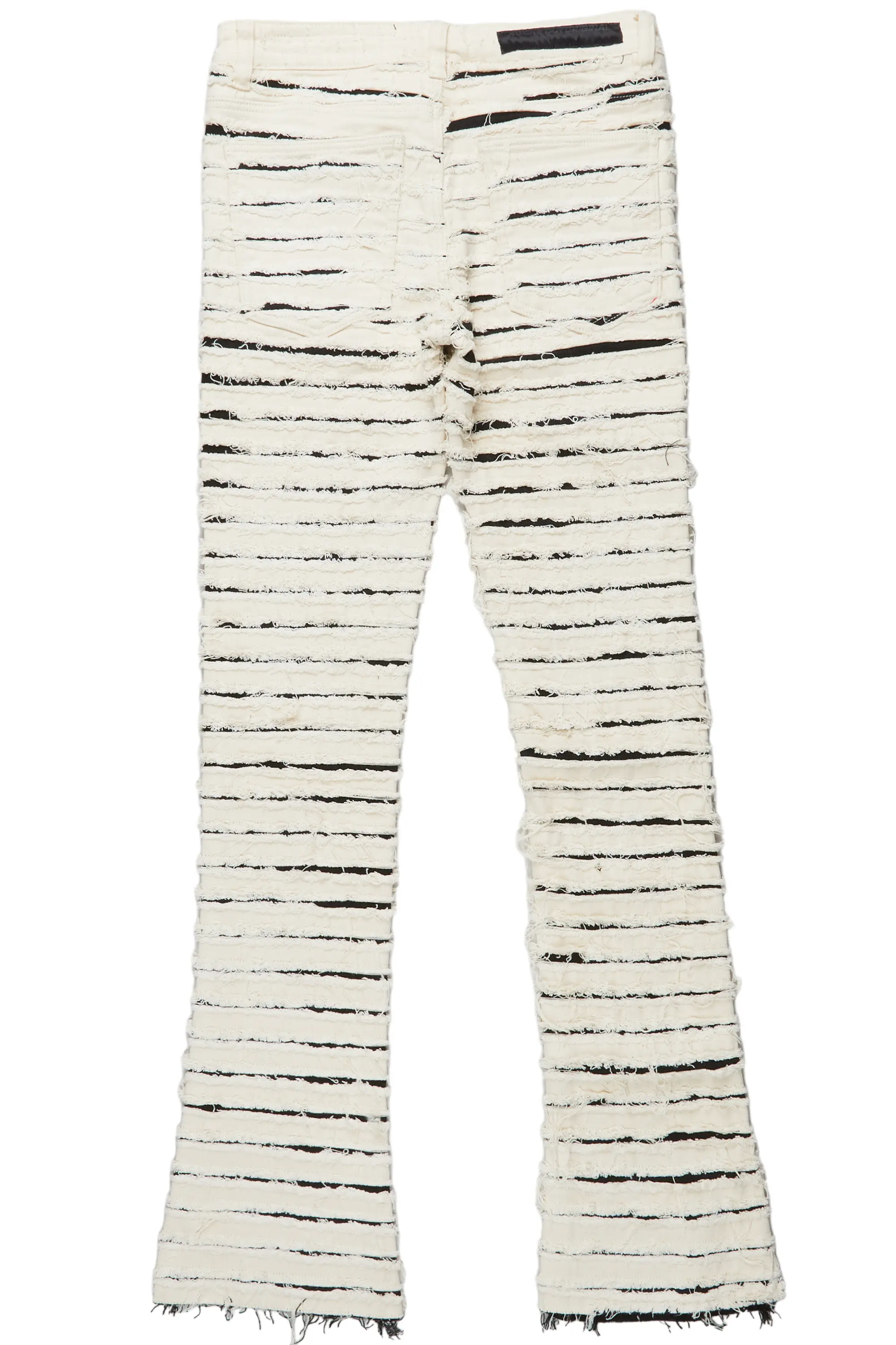 Korren Black/Beige Stacked Flare Jean