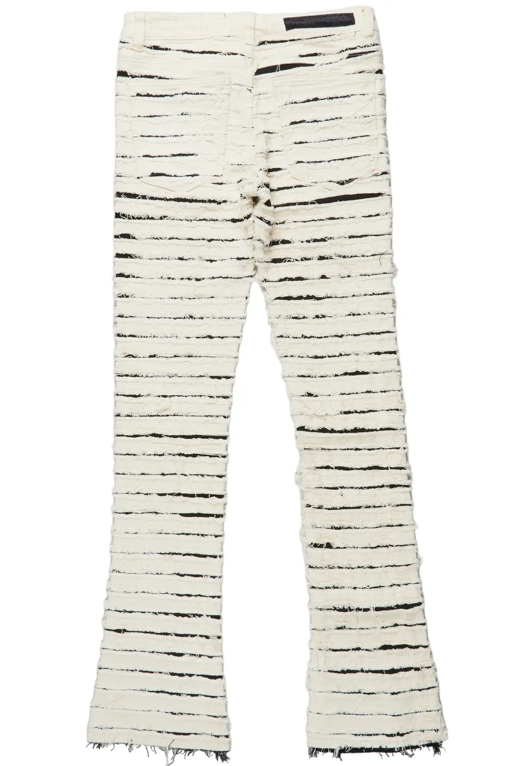 Korren Black/Beige Stacked Flare Jean