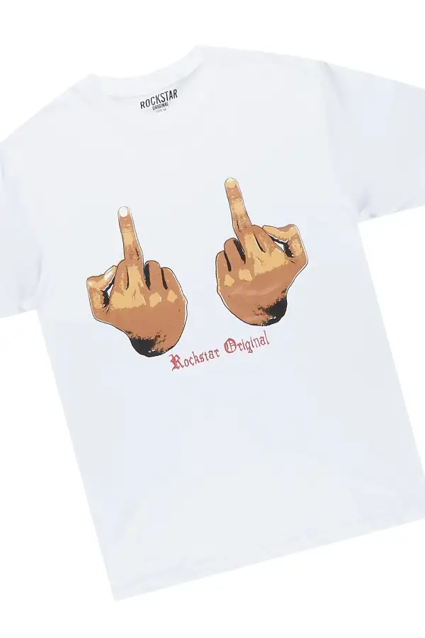 Walkon White T-Shirt & Malyk Stacked Jean Bundle