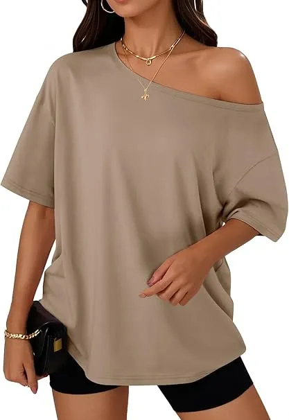 Women's Off Shoulder T-Shirt – Casual & Comfy Fit