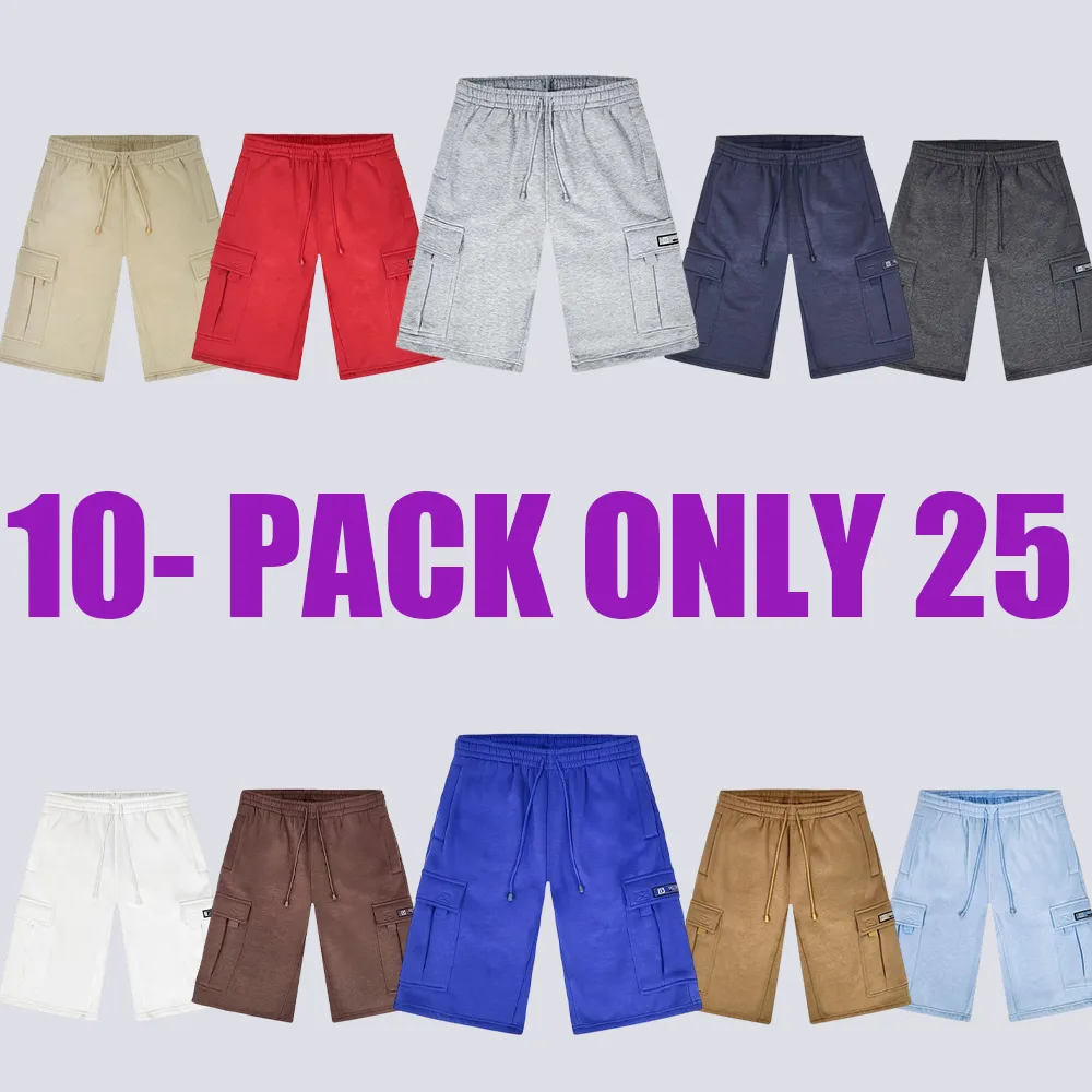 Baggy Fit Men’s Fleece Shorts with Functional Cargo Pockets