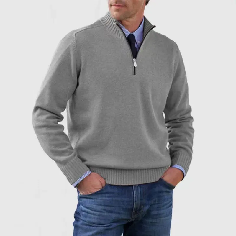 Men Classic Essentials Half-Zip Mohair Sweater