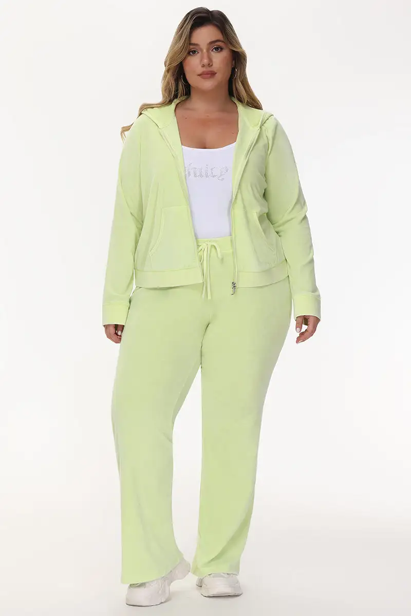 Plus-Size Big Bling Towel Terry Zip Hoodie