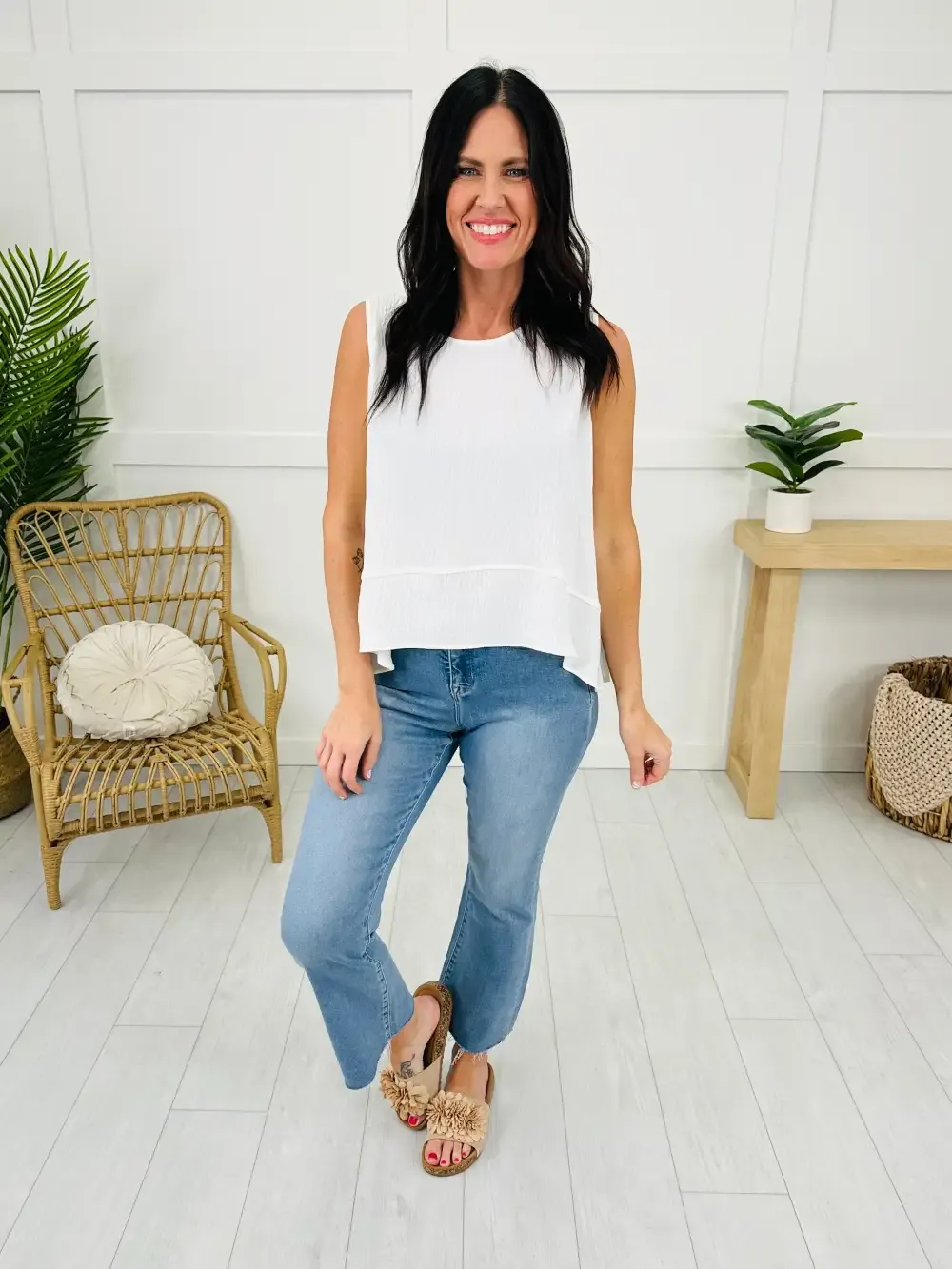 Soft Spot Tummy Control Cropped Kick Flare Jeans