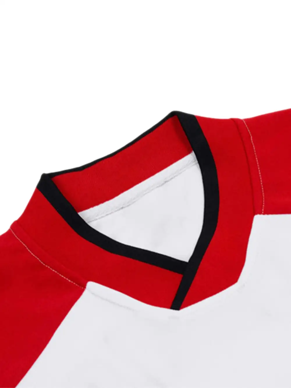 V-neck Embroidered Long Sleeve Sweatshirt - 1684