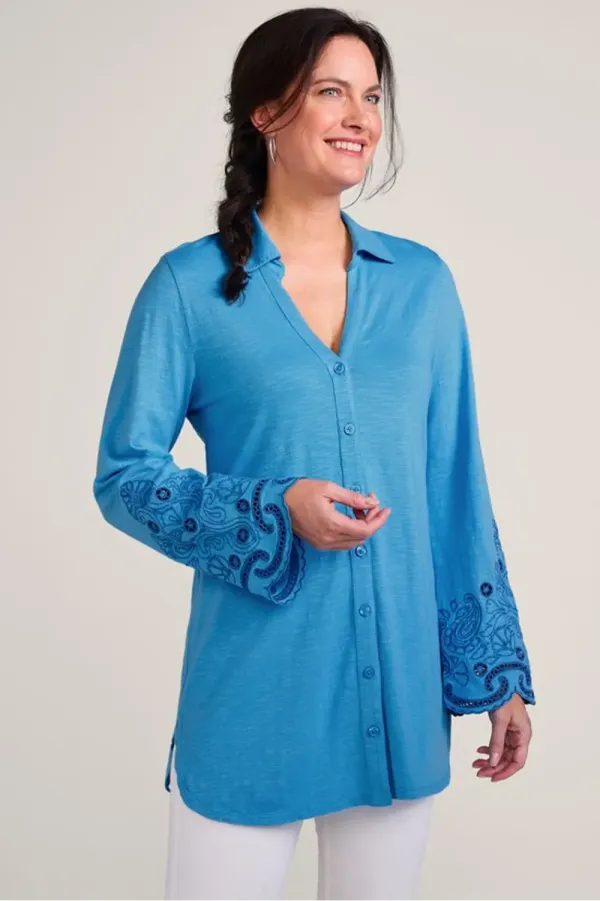 Sylvette Embroidered Tunic Big Shirt