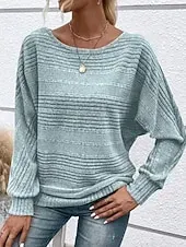 Women's Texture Blouse Blouse Plain Modern Casual Long Sleeve Crew Neck Regular Tops Daily Holiday Going out Black Wine Navy Blue Light Grey Gray Fall