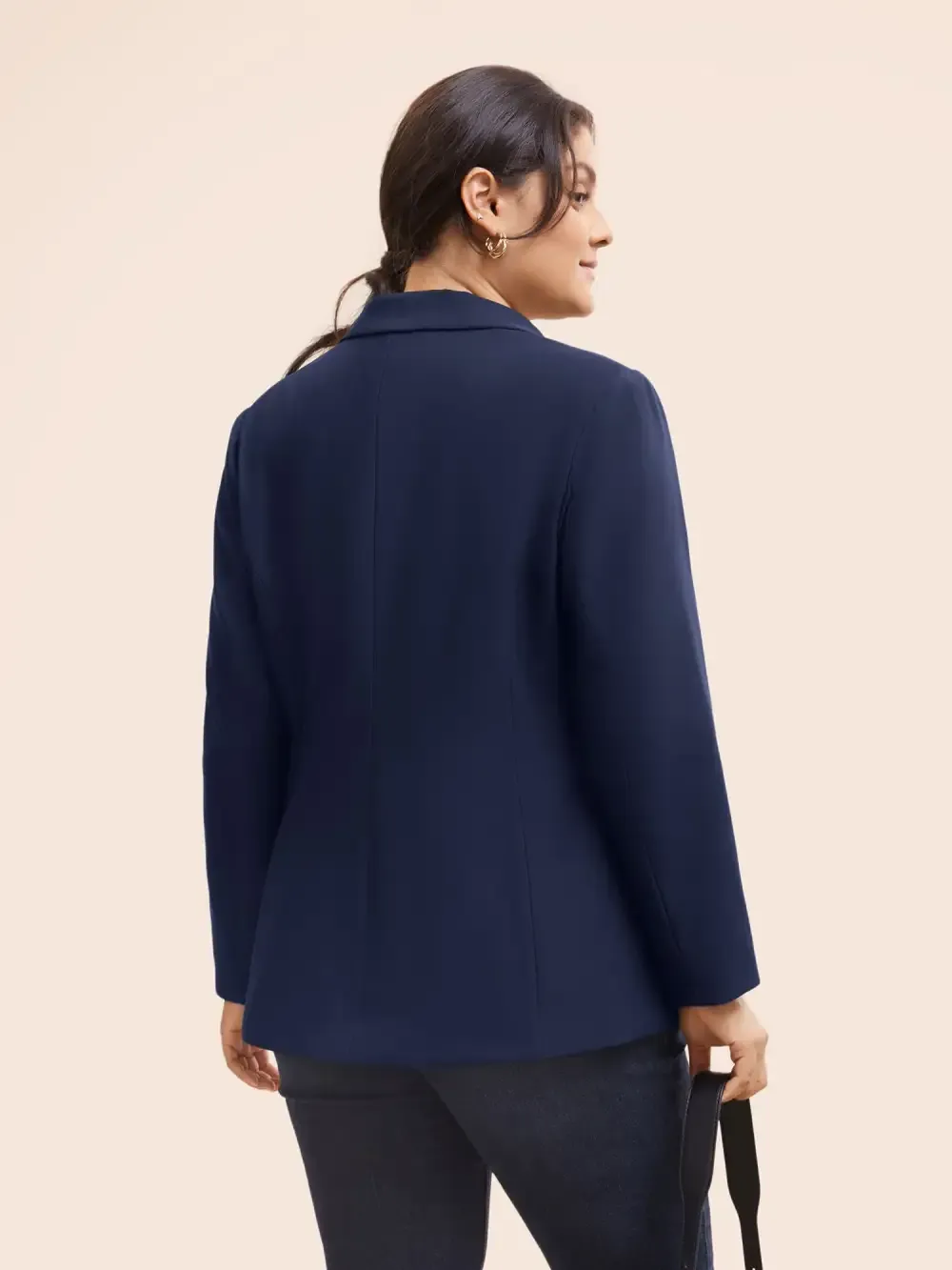 Stretch Woven Pocket Slim-Fit Blazer