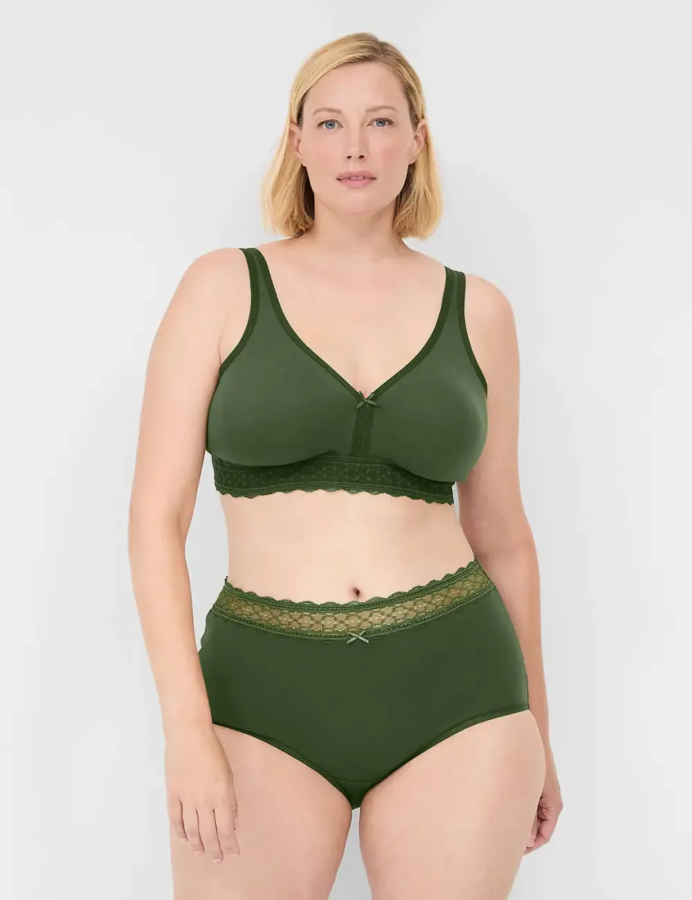 Cotton Unlined No-Wire Bra With Lace