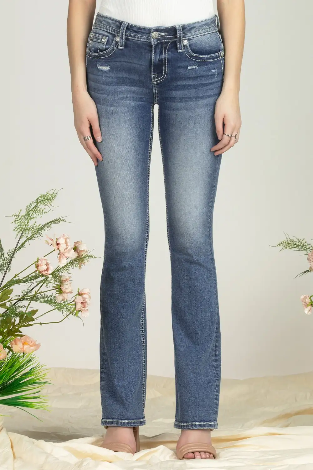 Ocean Blue Cross Denim