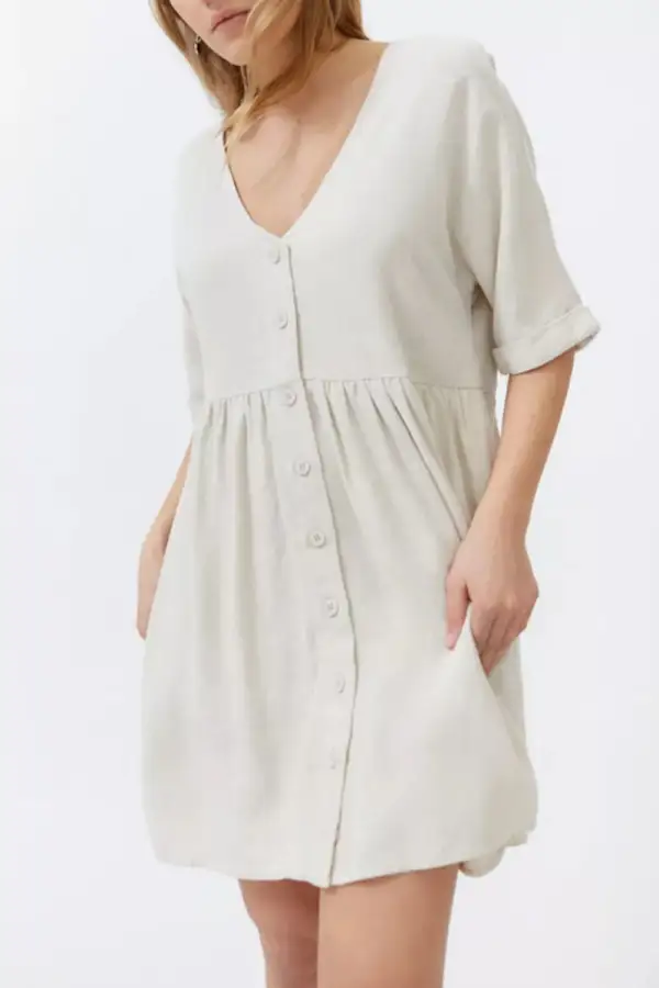 Fashion Casual Solid Split Joint V Neck Princess Dresses