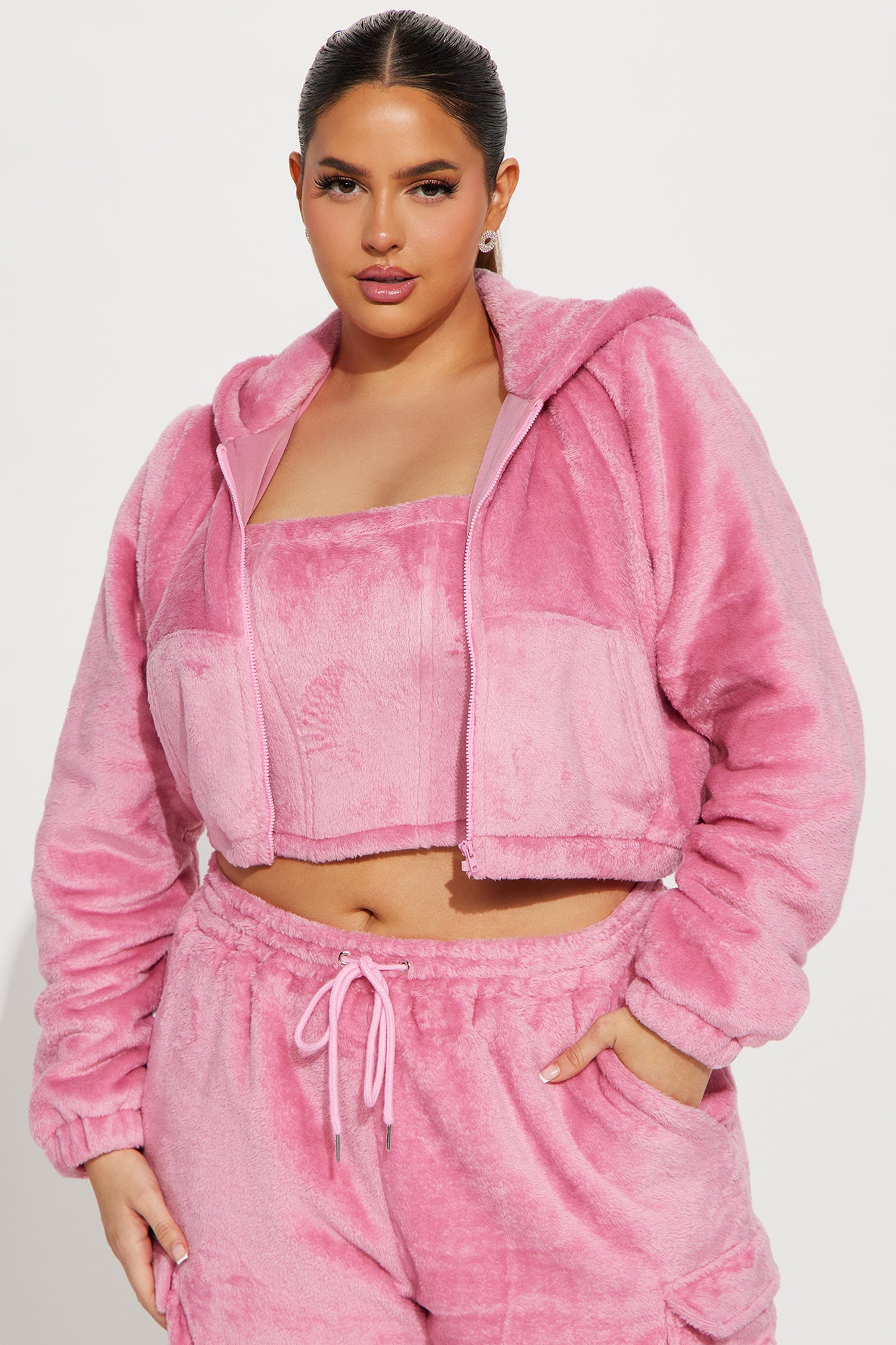 Katie 3 Piece Snuggle Pant Set - Pink