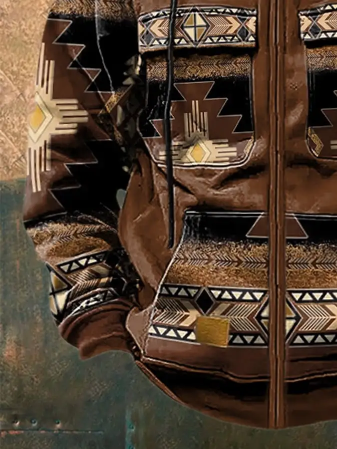 Men's Casual Retro Western Multi-Pocket Jacket