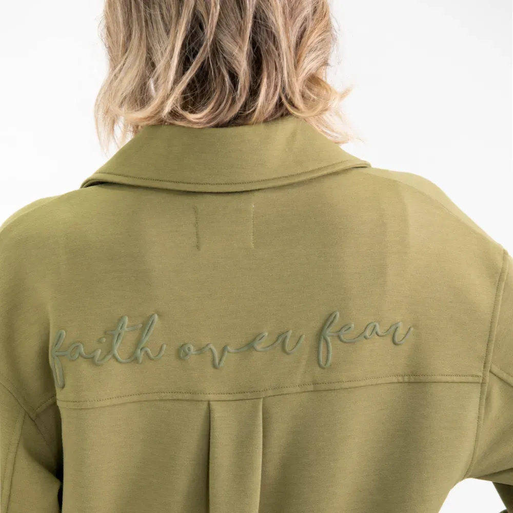 Faith Over Fear French Terry Shacket