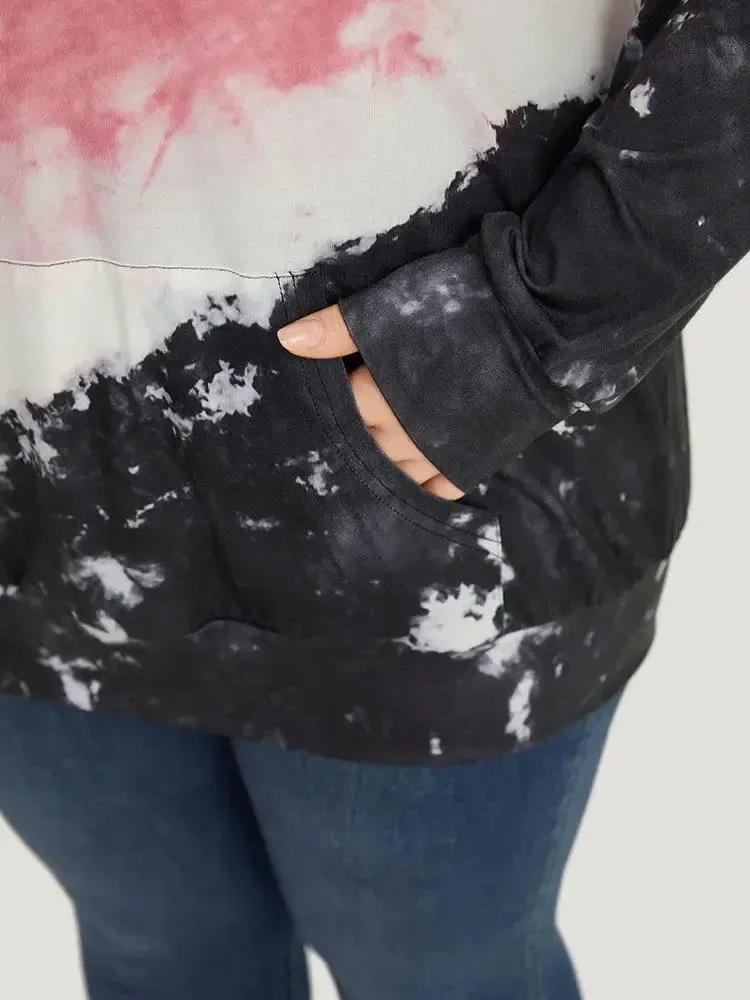 Tie Dye Hooded Pocket Sweatshirt
