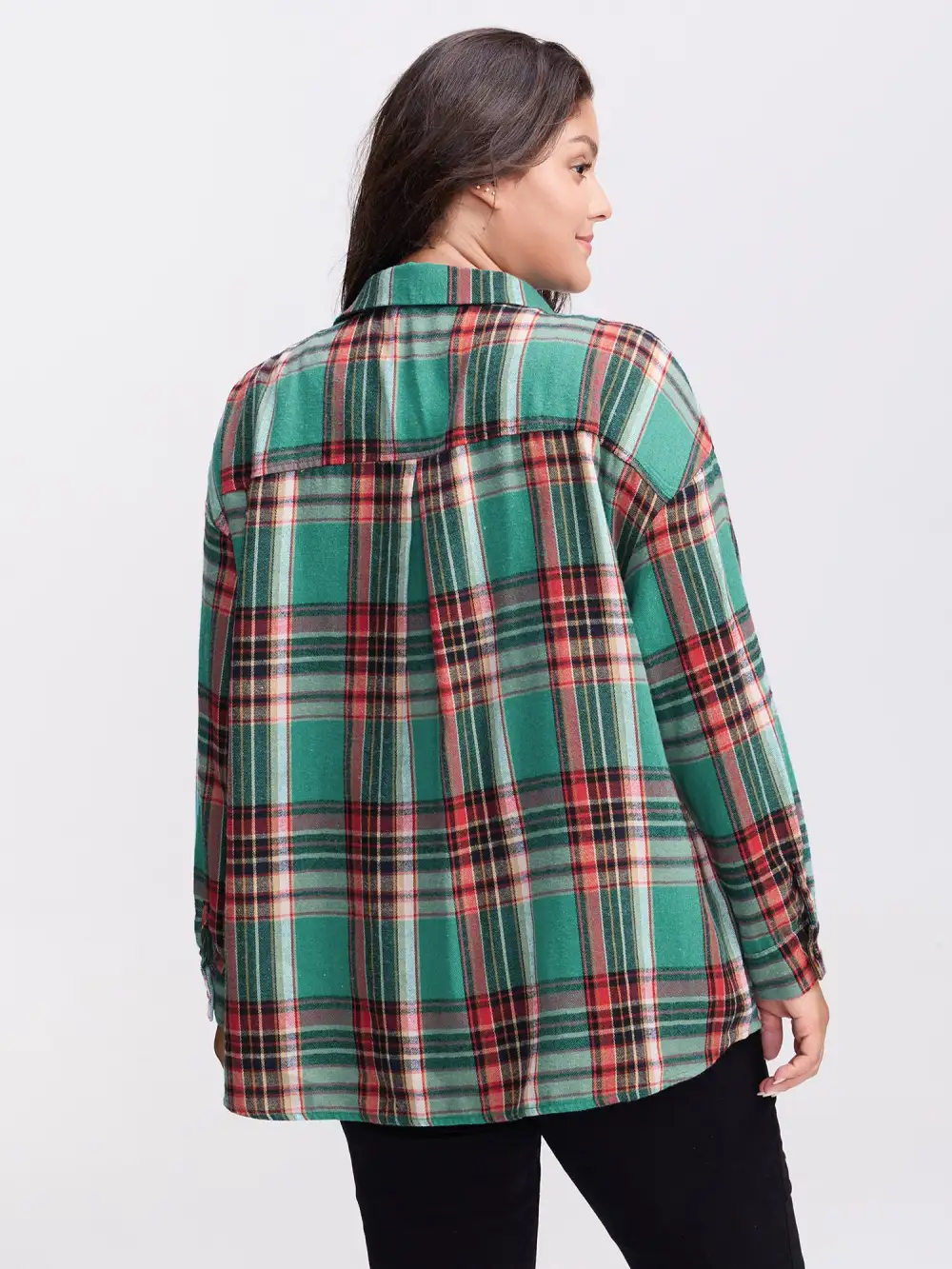 Plaid Pockets Button-Down Shirt
