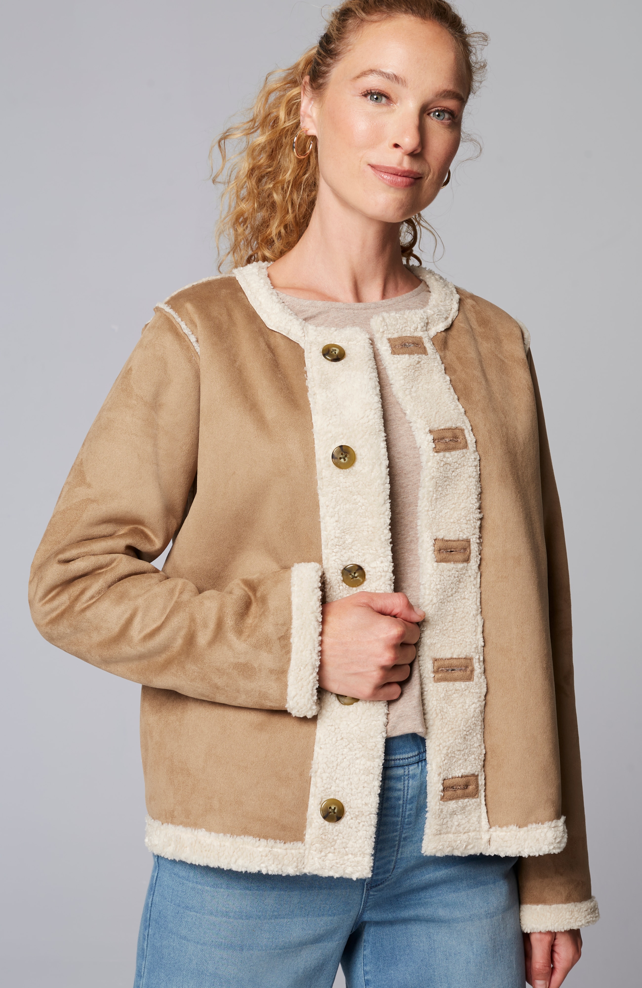 Pure Jill Reversible Teddy Jacket