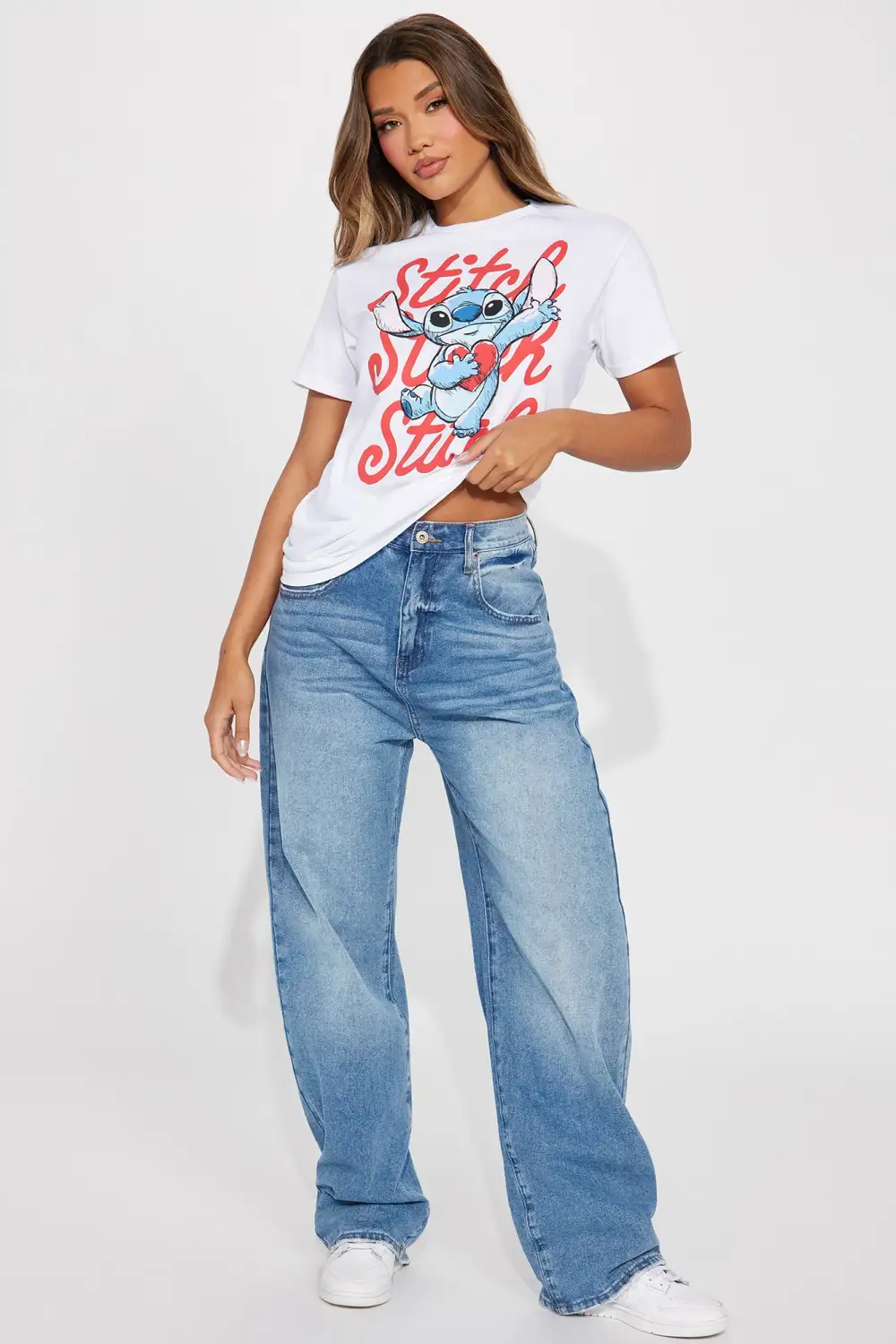 XO Love Stitch Graphic Tee - White