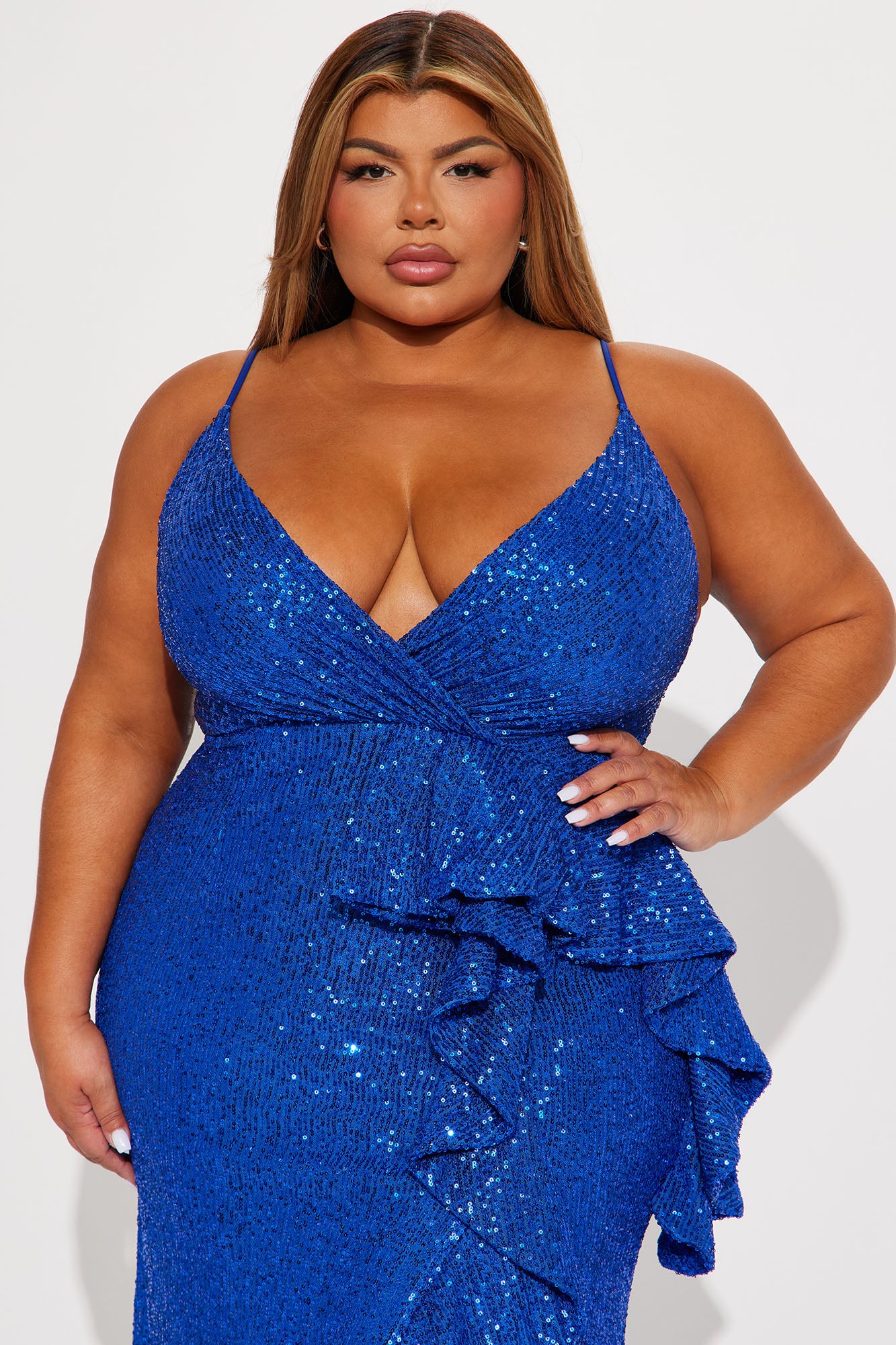 Malissa Sequin Maxi Dress - Royal