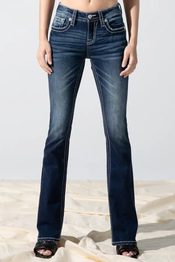 Horseshoe Effect Bootcut Jeans