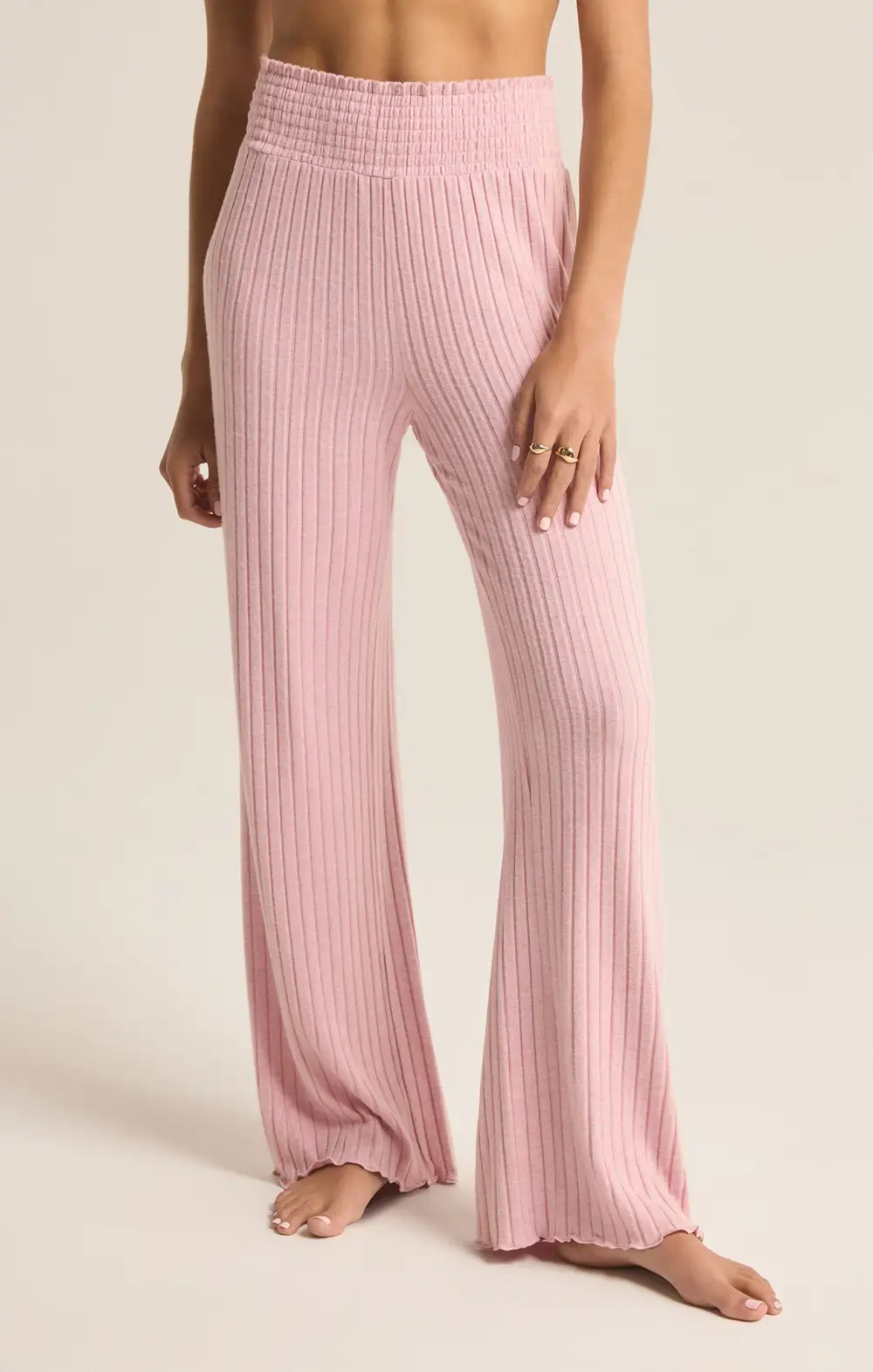 Dawn Smocked Rib Pant