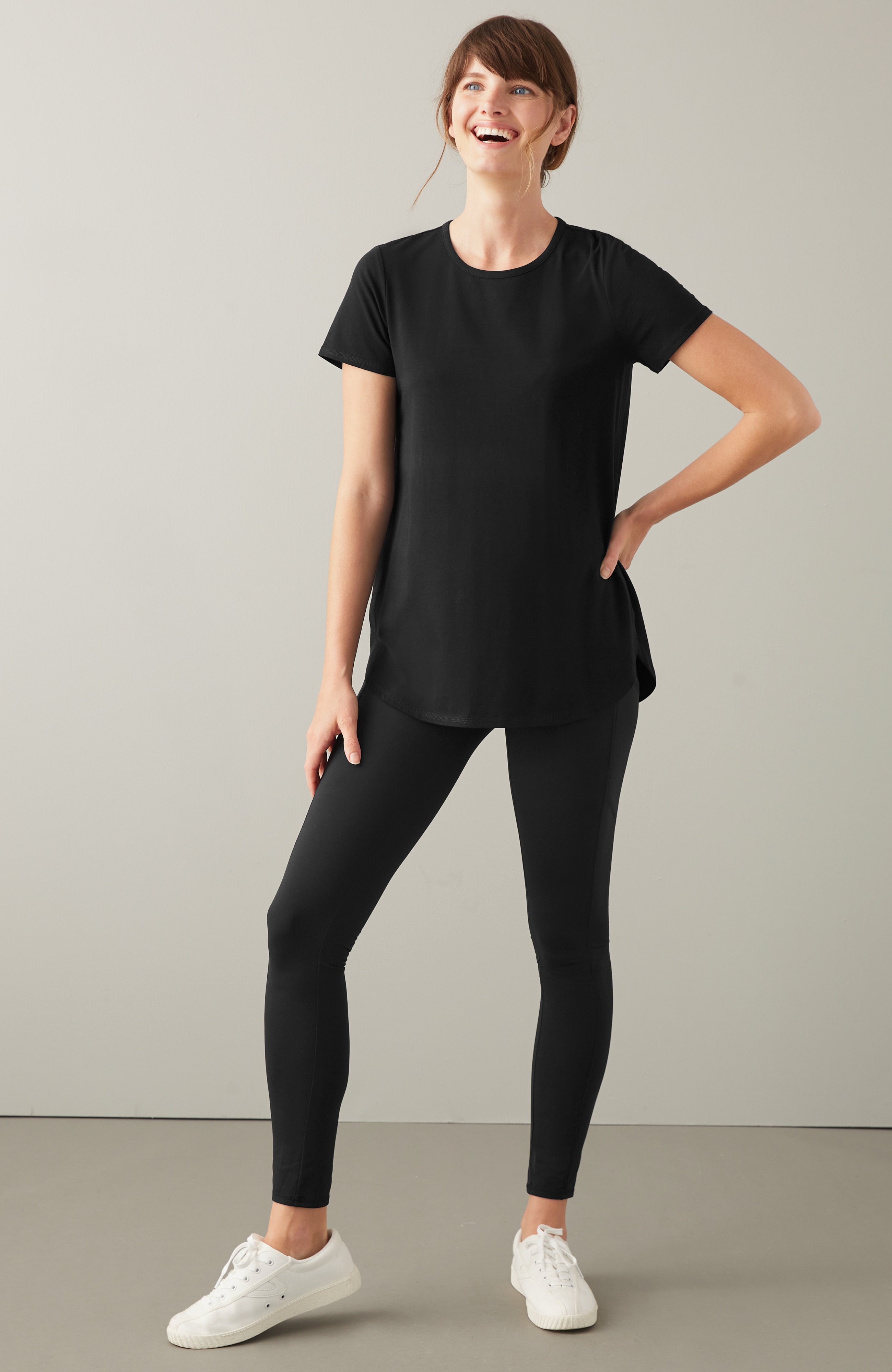 fit progress pima-stretch shirttail tee