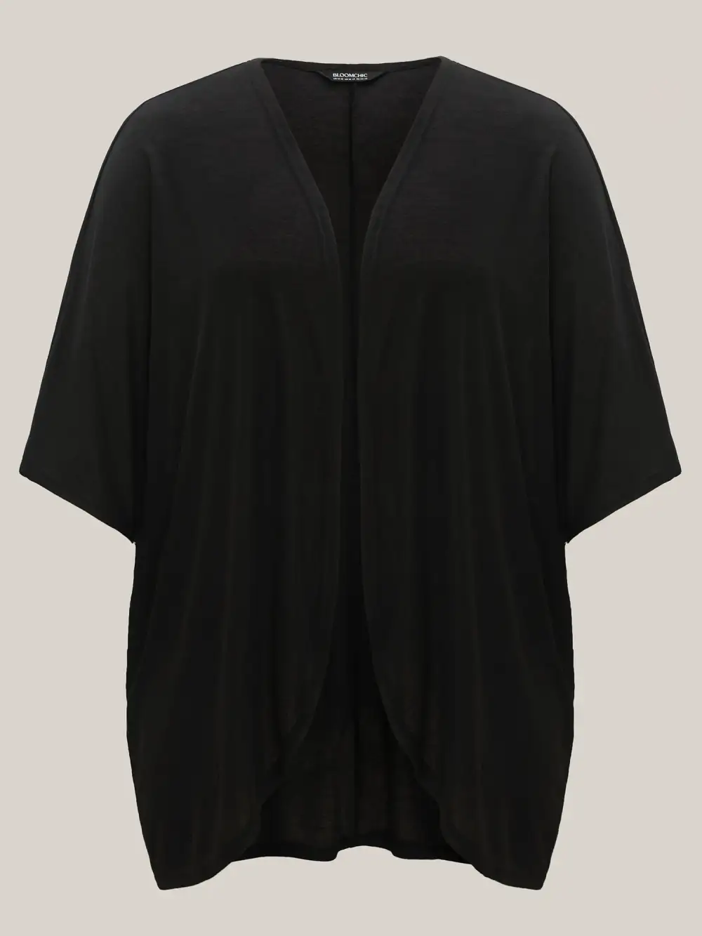 Sheer Textured Open Front Kimono