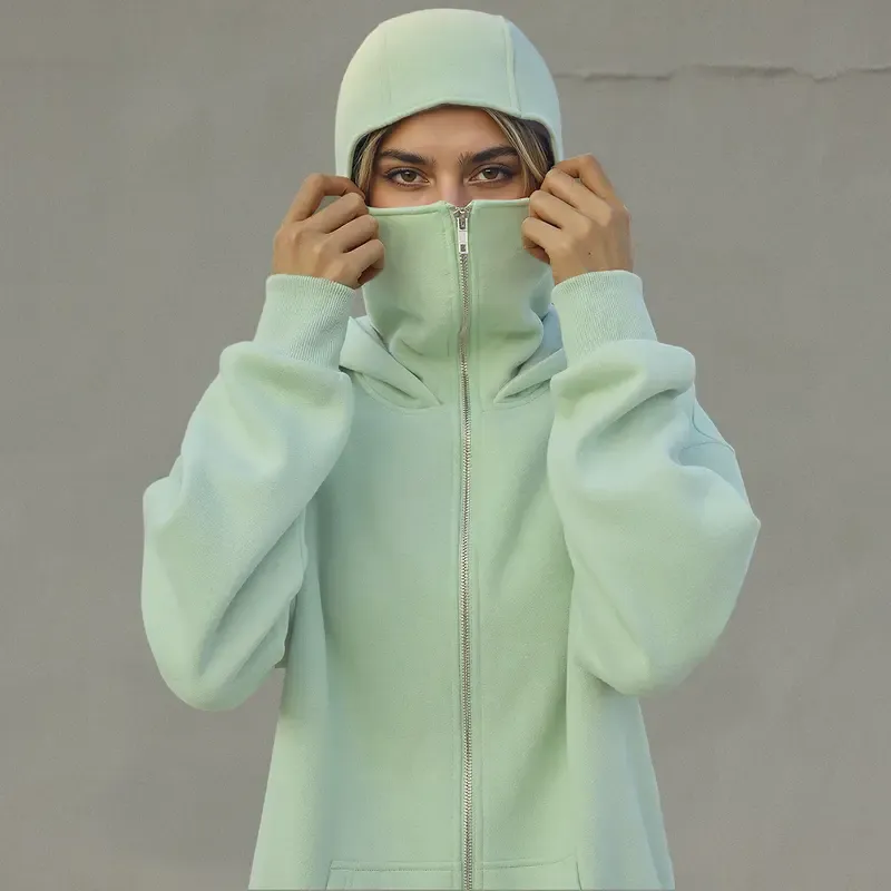 Women's Hooded Sweatshirt - With Full Face Mask