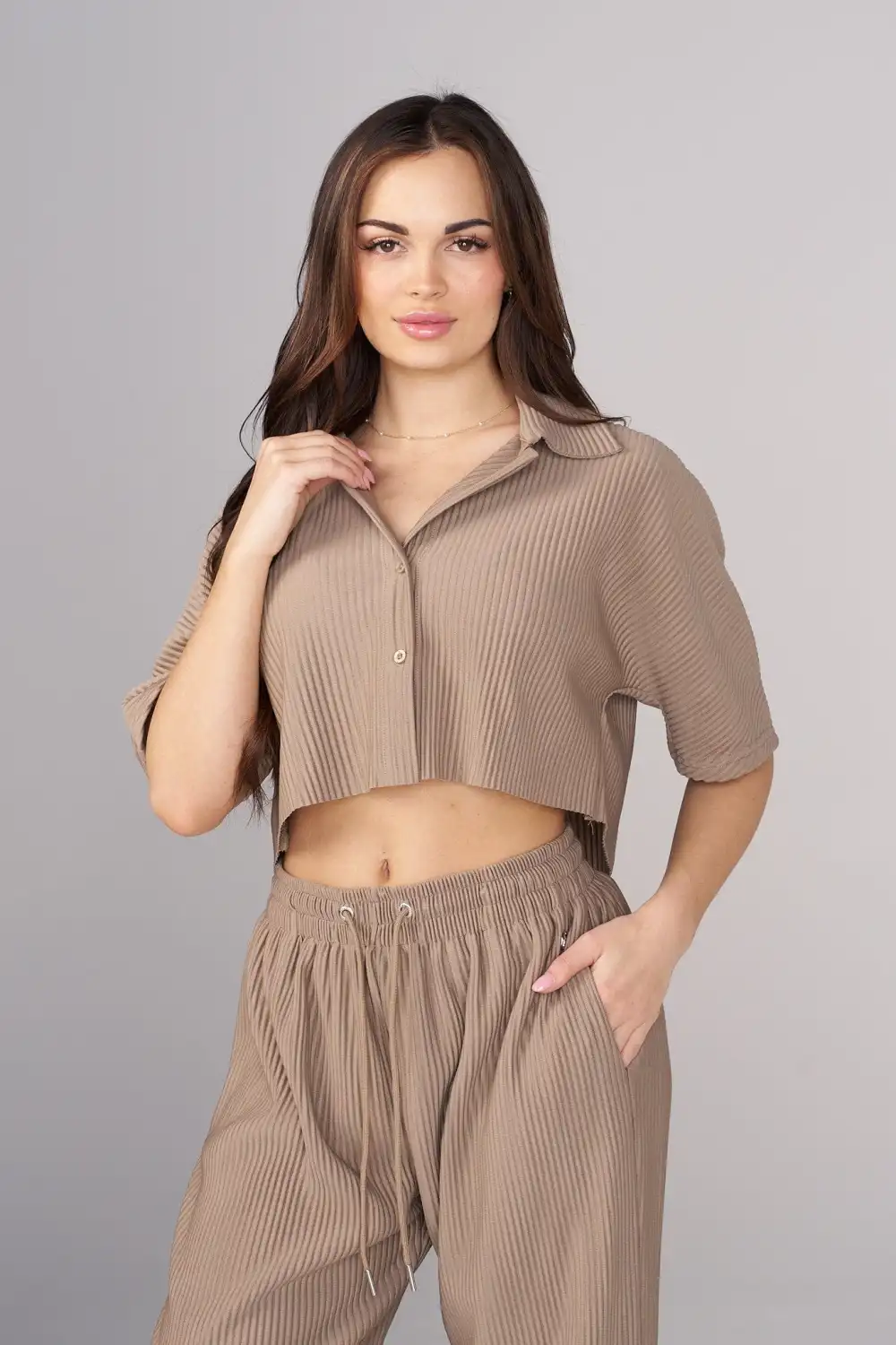 W444 Aria Pleated Top
