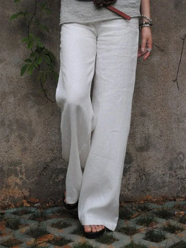 Women Going out Casual Cotton Solid Pants（⚡Clearance Sale）