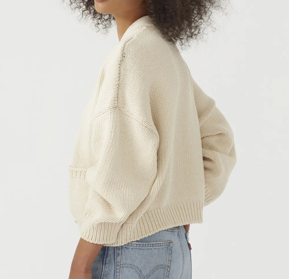Single-Breasted V-Neck Pocket Knit Cardigan