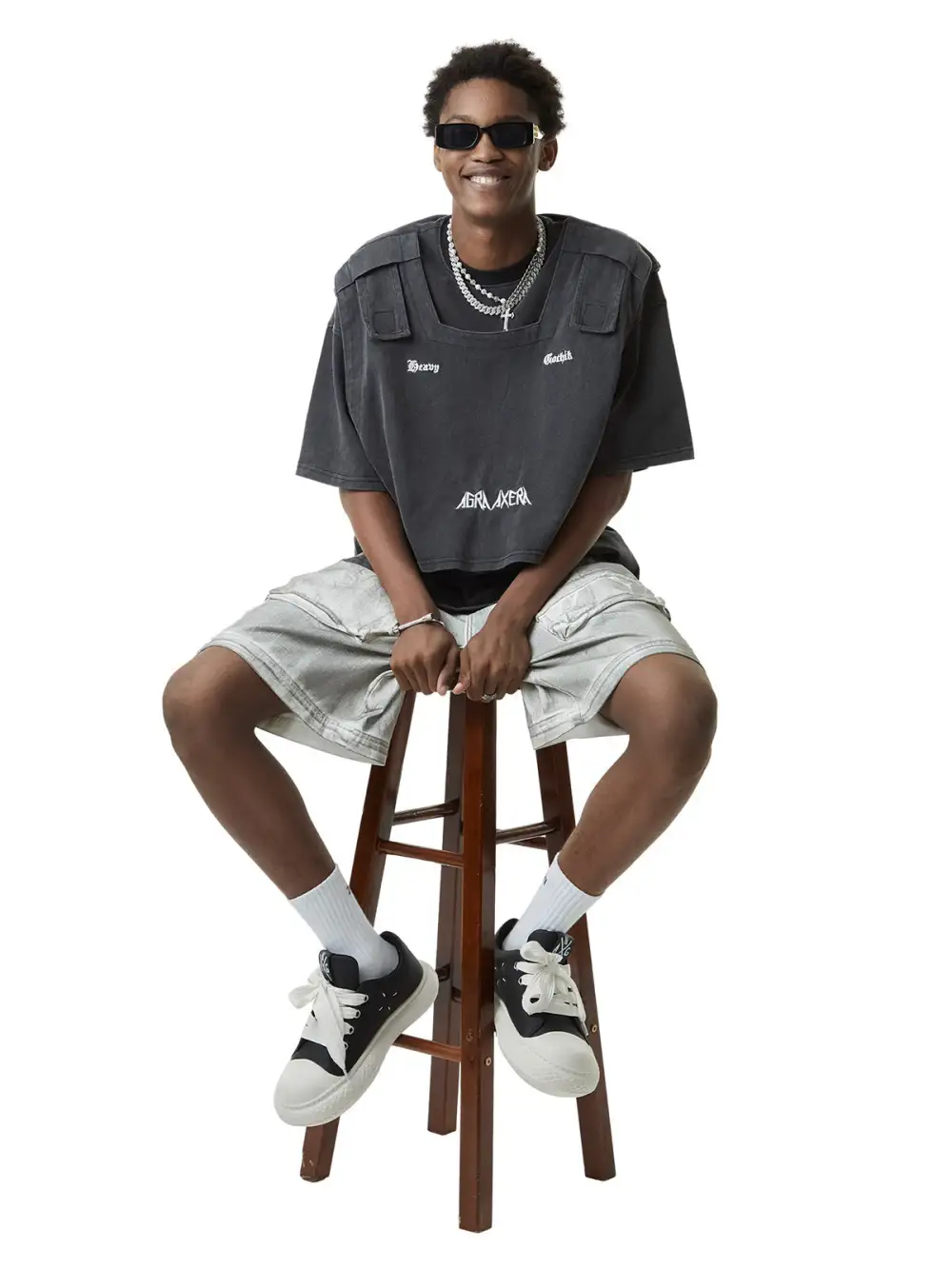 Blown Blod Vocal Font Rap T-Shirt - 2044